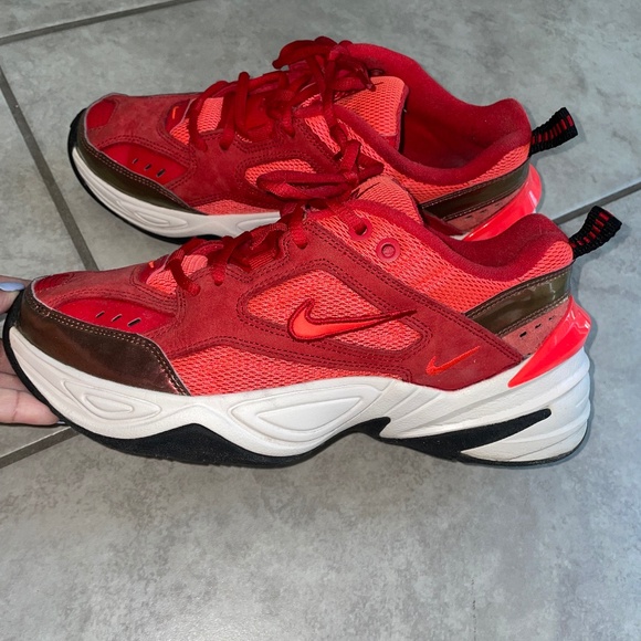 NIKE WMNS M2K Tekno Red Crimson  Suede Mesh Sneaker Size US 7.5 - Picture 6 of 11
